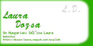 laura dozsa business card